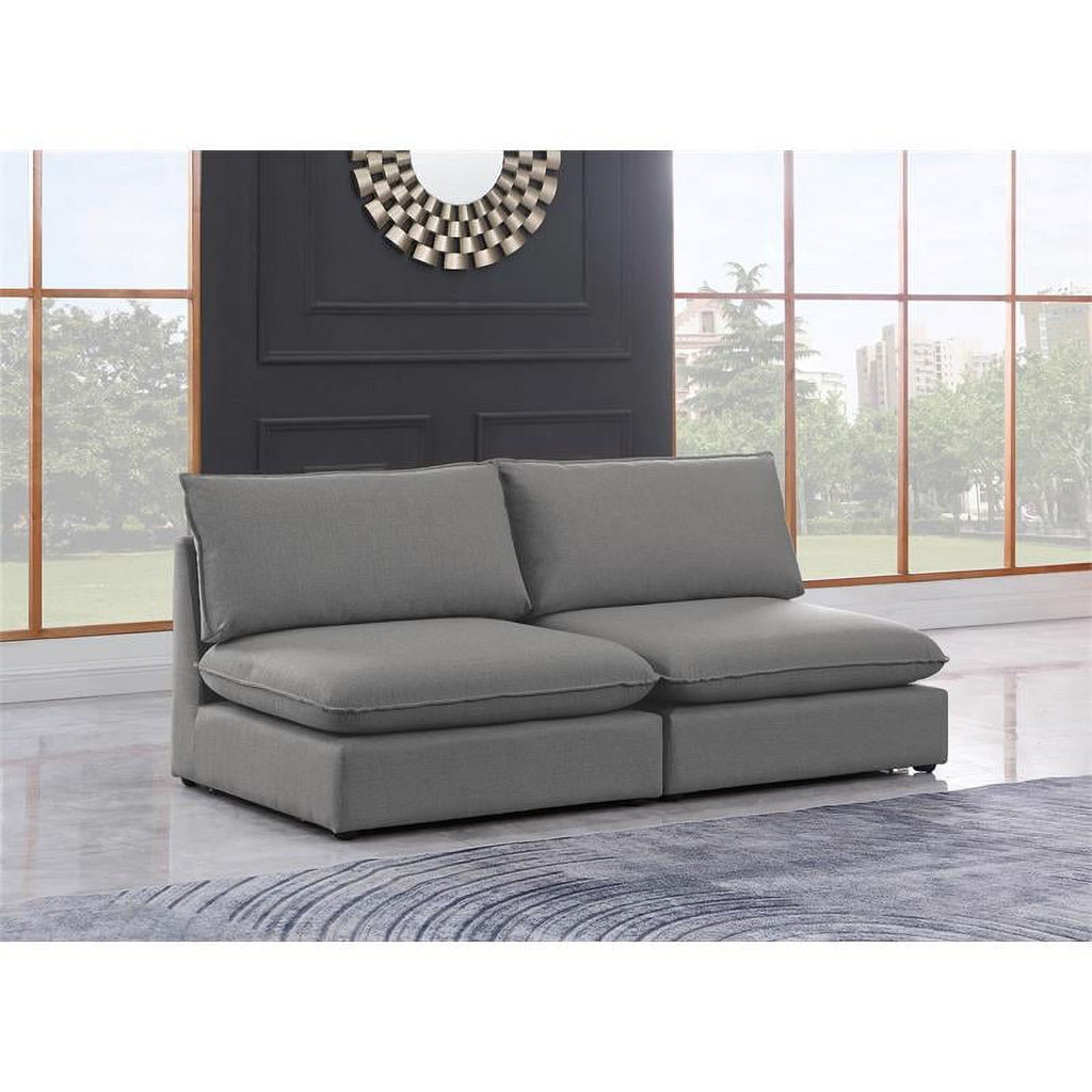 Grey Linen Textured Modular Sofa B644731