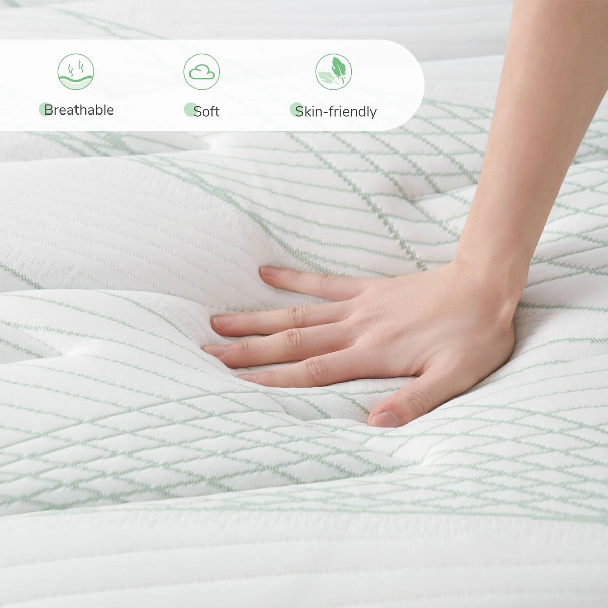 10" Memory Foam Pocket Spring Hybrid Mattress California King Size P24449