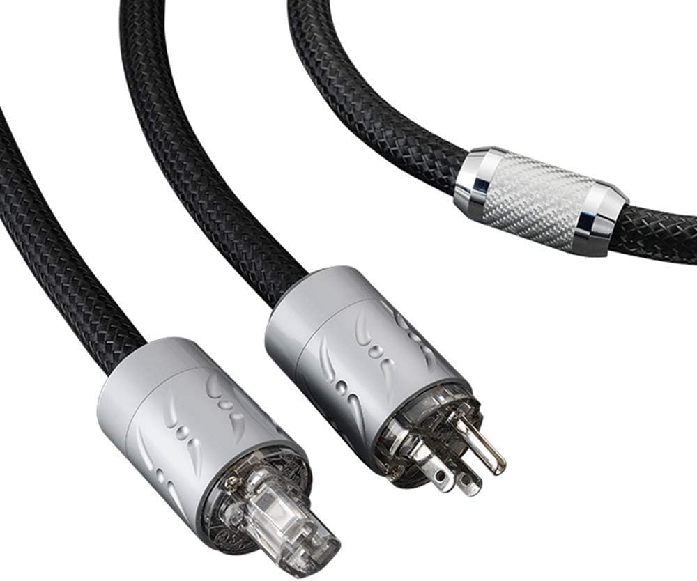 Audiophile Power Cable Copper AC Mains Cord with Rhodium Plated Connector I7461