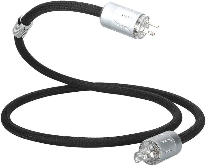 Audiophile Power Cable Copper AC Mains Cord with Rhodium Plated Connector I7461