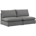 Grey Linen Textured Modular Sofa B644731
