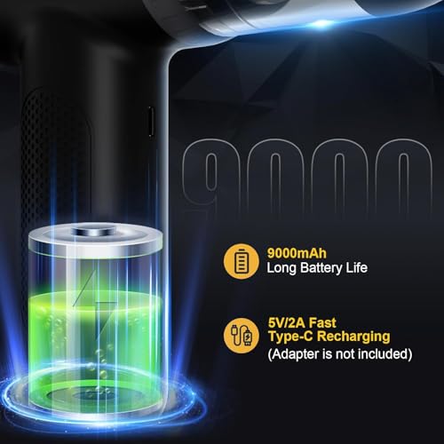 120000RPM 3 Speeds Cordless Electric Air Duster 7600mAh X916842