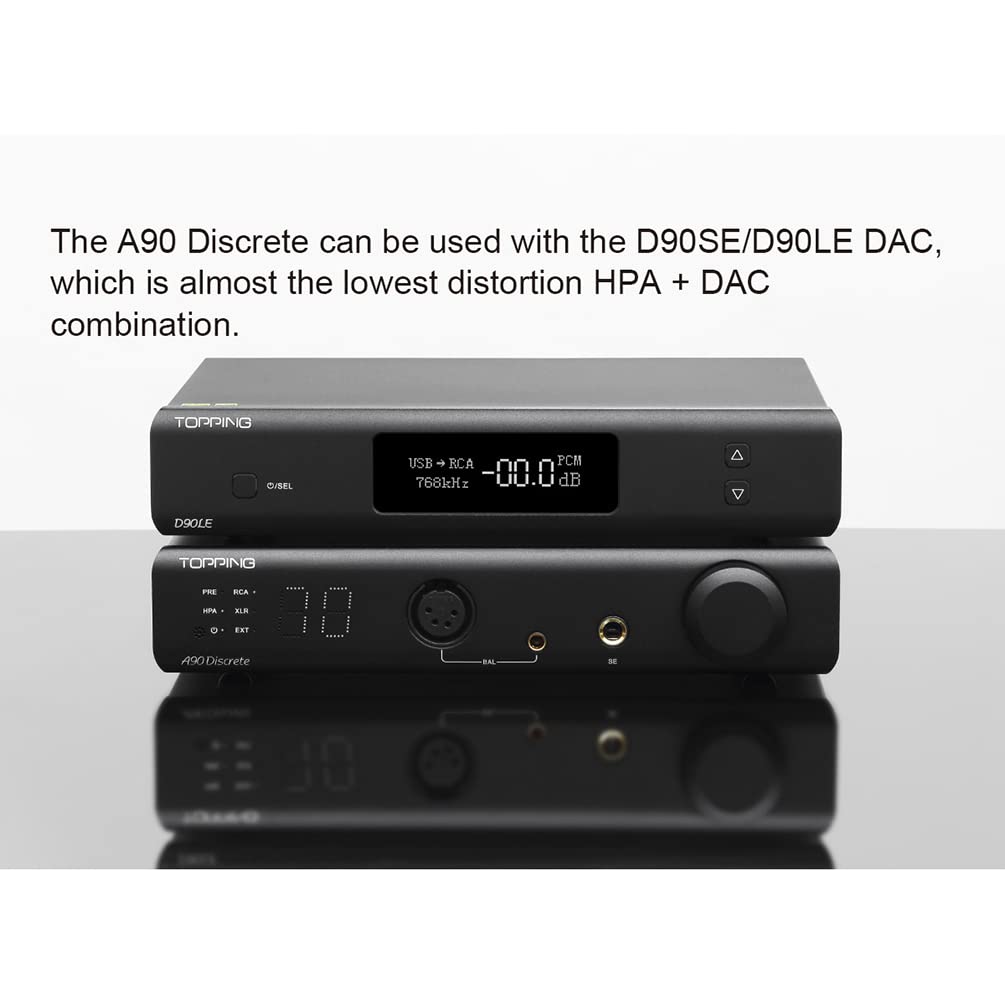 Balanced Headphone Amplifier Desktop Headphone Amp Preamp with Remote Control Black E55007