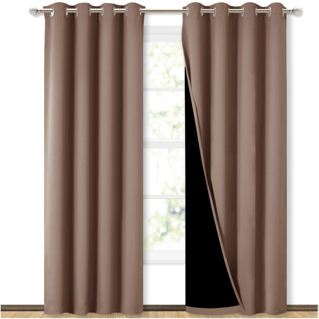 Cappuccino Blackout Curtains 52" x 84" 2 Panels E81380