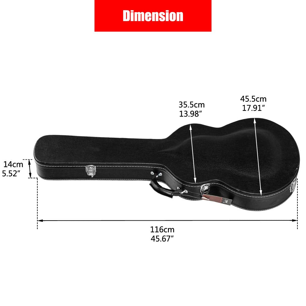Wooden Hard-Shell Electric Guitar Case with Lock Latch Padding X926