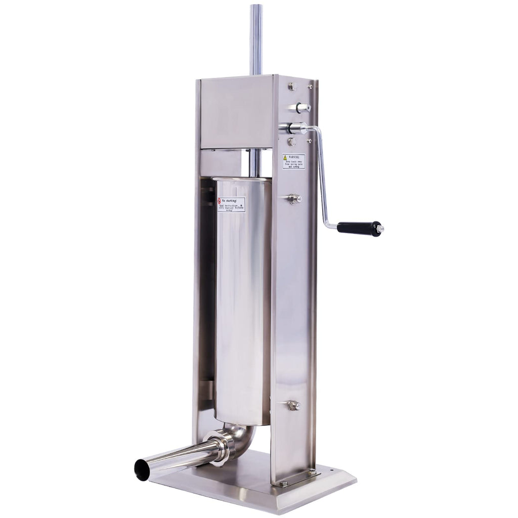 Stainless Steel 15LB Vertical Sausage Stuffer with 4 Stuffing Tubes F149960