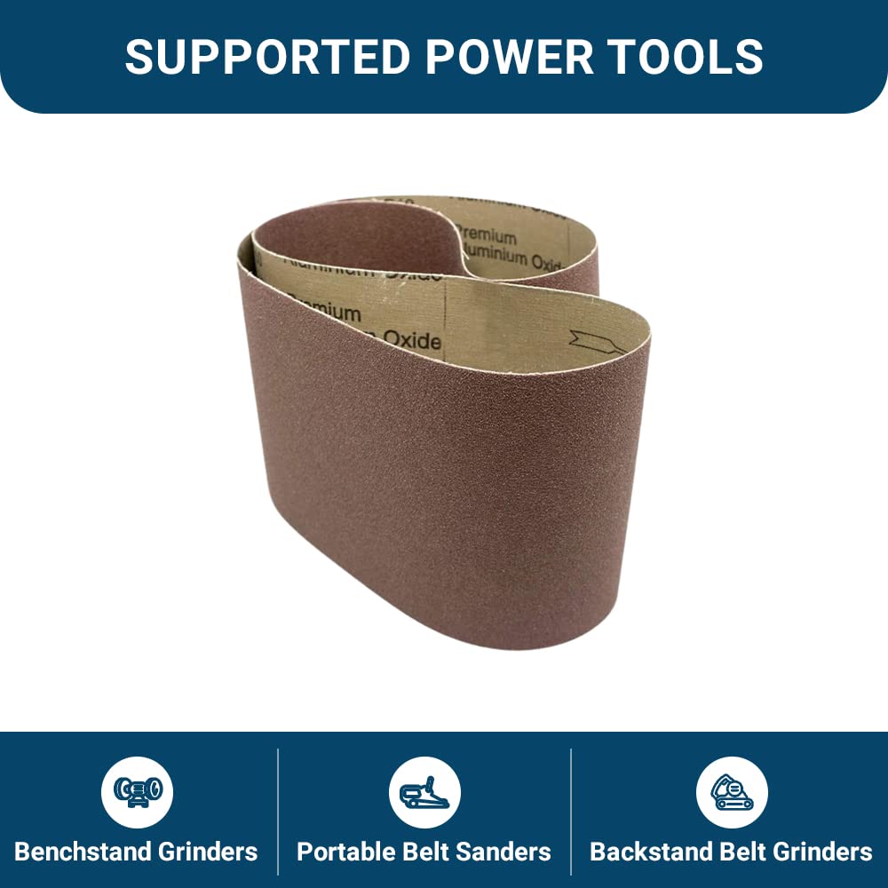 6” x 48” Aluminum Oxide Sanding Belts 120 Grit 2 Pack U443