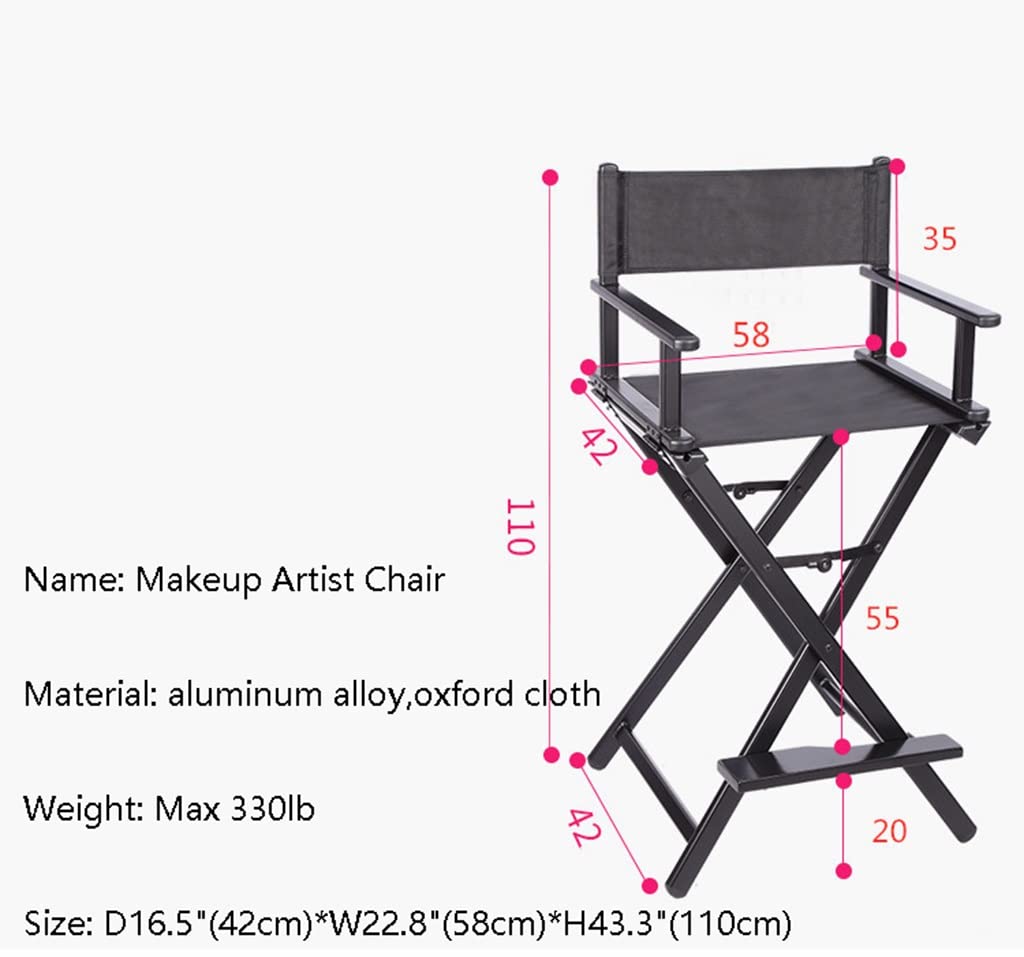 Pink Folding Aluminum Makeup Artist Chair M910942