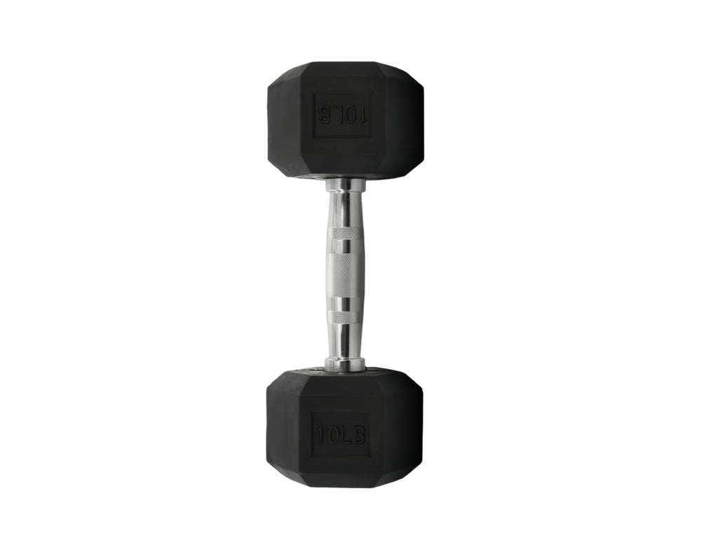 10LB Rubber Hex Dumbbells Set of 2 N8189