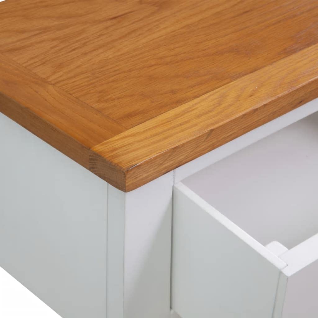 Console Table with Drawers Solid Oak Wood O816812