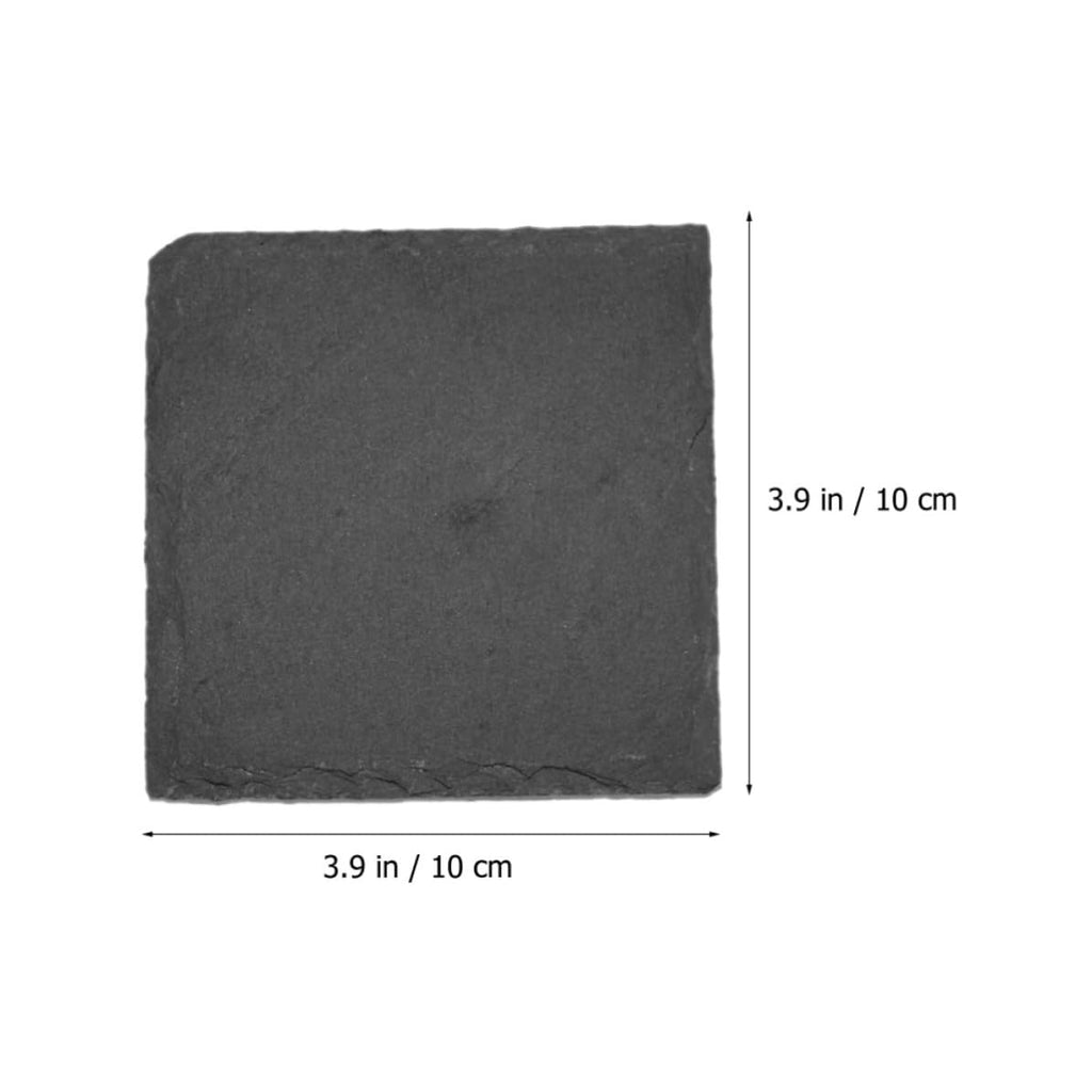 Natural Stone Square Drink Coasters Set D53900