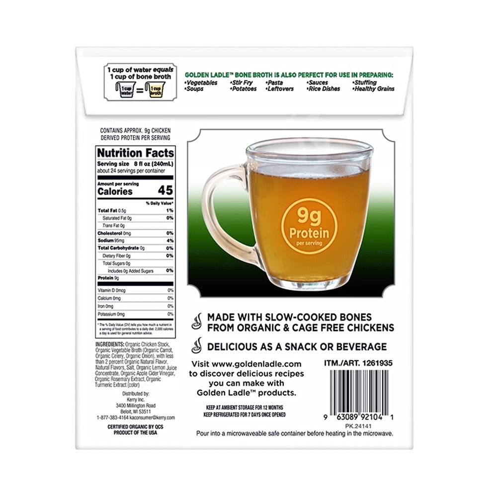Organic Low Sodium Chicken Bone Broth 6 Cartons U40704