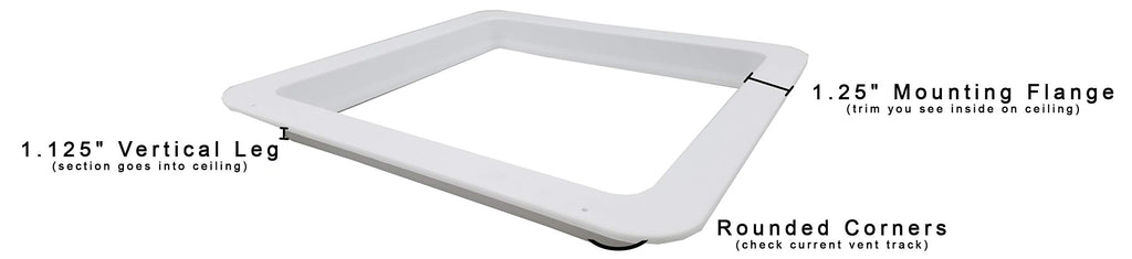 Non Powered RV Roof Vent White Lid W937373