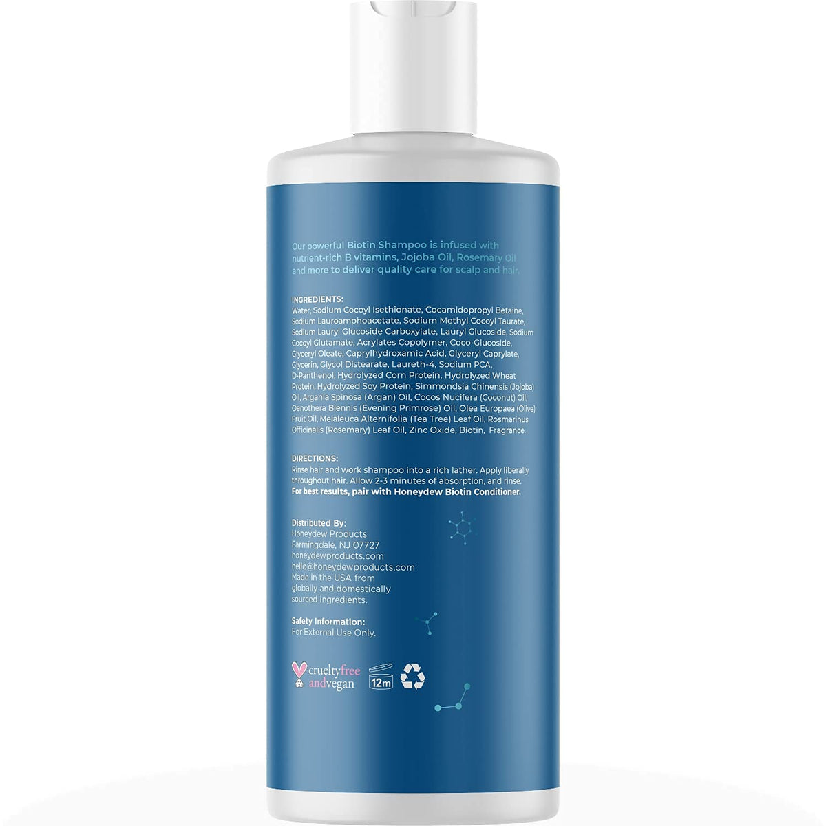 Biotin Shampoo and Conditioner Set Sulfate Paraben Silicone Free F889