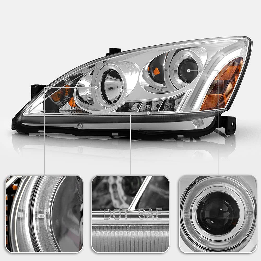 For 2003-2007 Honda Accord LED Projector Headlights, Driver & Passenger Side G89810