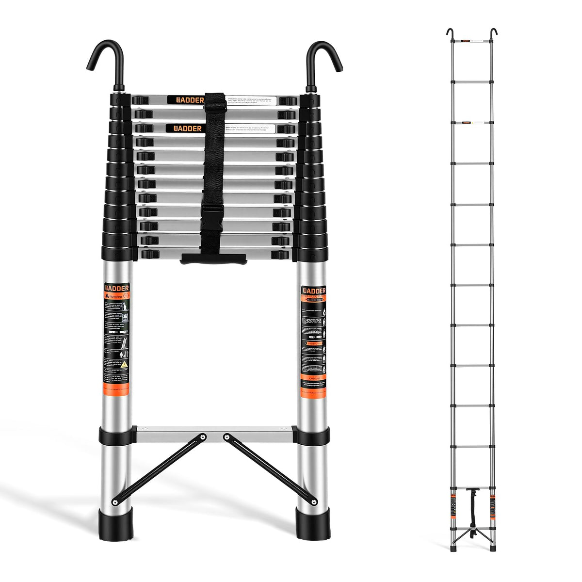 16.5 ft Telescoping Ladder with Hooks 330 lbs K4690