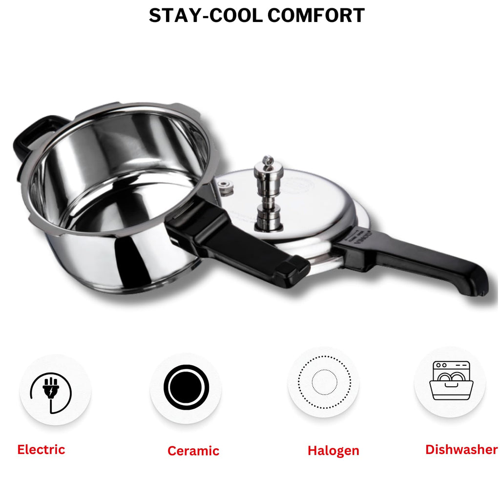 Stainless Steel 2-Liter Pressure Cooker Q5389
