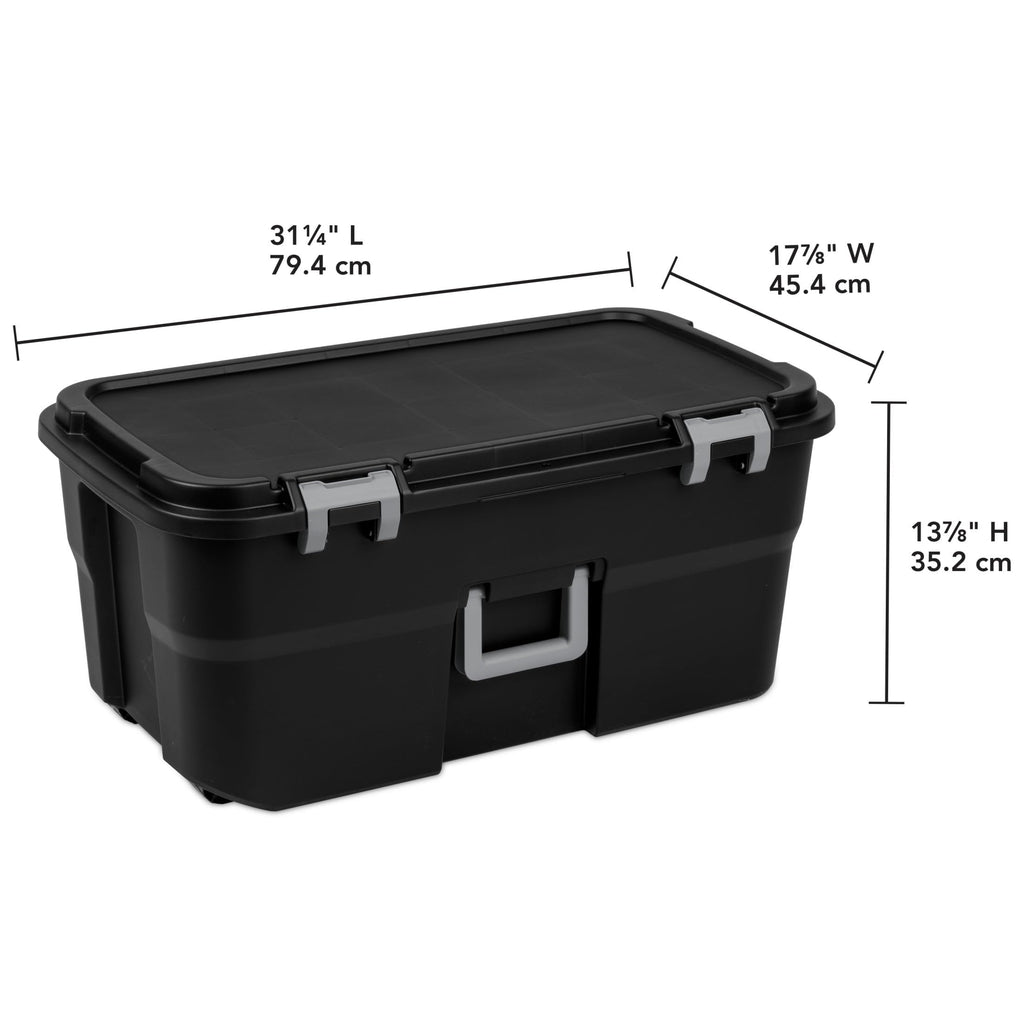 22 Gallon Lockable Heavy-Duty Plastic Storage Trunk D604045
