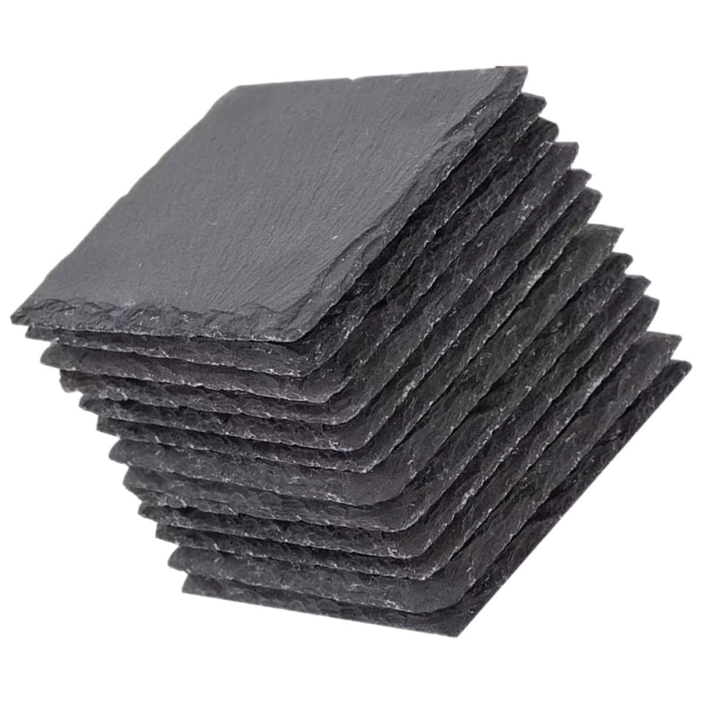 Natural Stone Square Drink Coasters Set D53900