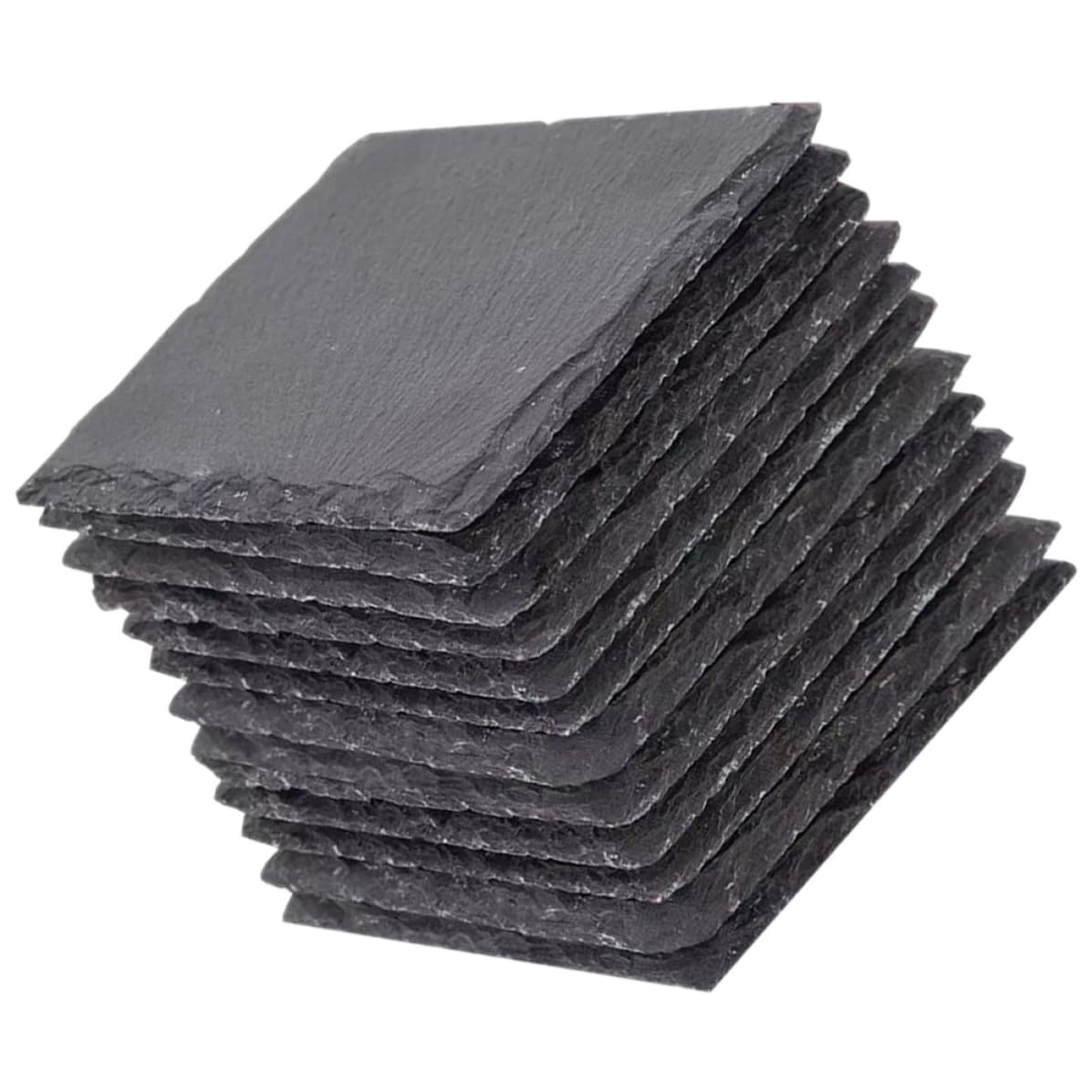 Natural Stone Square Drink Coasters Set D53900