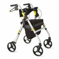 Folding Rolling Walker with Seat, 8-inch Wheels, Silver E639