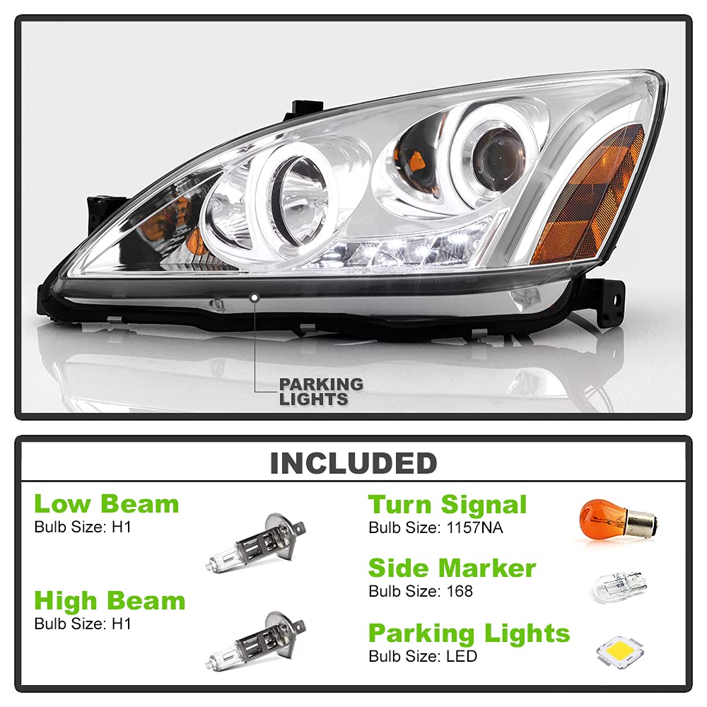 For 2003-2007 Honda Accord LED Projector Headlights, Driver & Passenger Side G89810