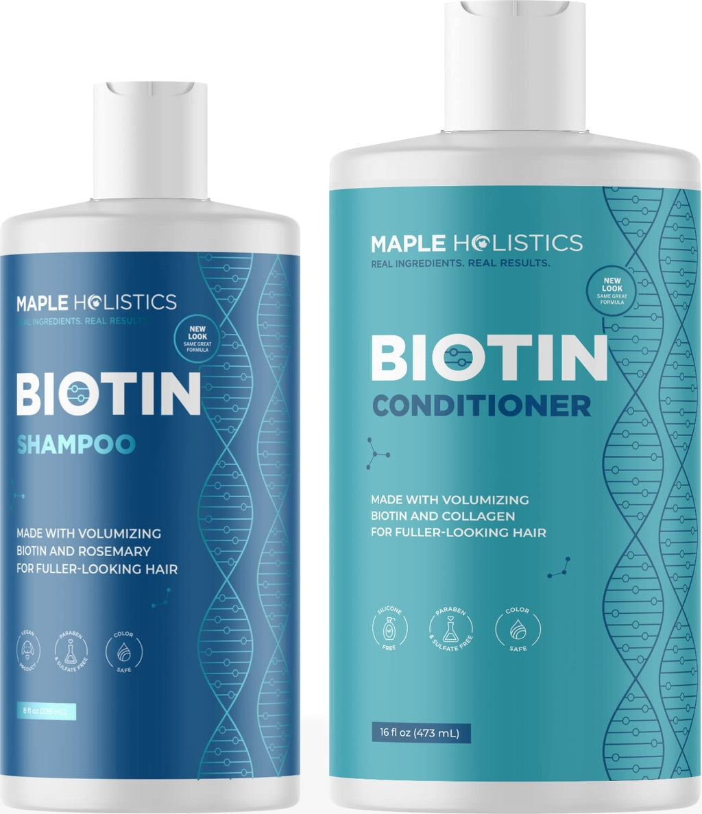 Biotin Shampoo and Conditioner Set Sulfate Paraben Silicone Free F889