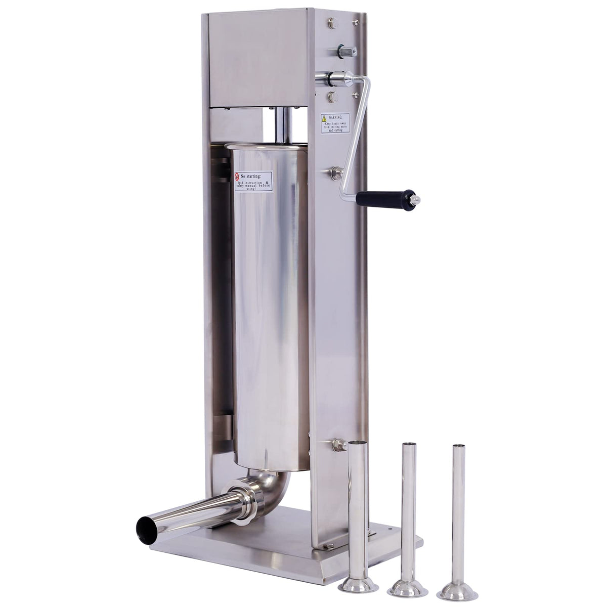 Stainless Steel 15LB Vertical Sausage Stuffer with 4 Stuffing Tubes F149960
