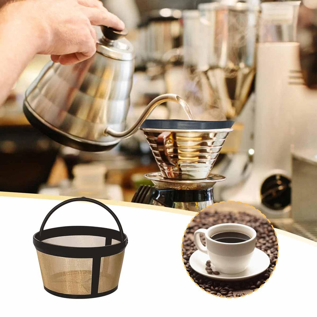 Reusable Coffee Filter Basket, 8-12 Cup Mesh, BPA-Free Q9459