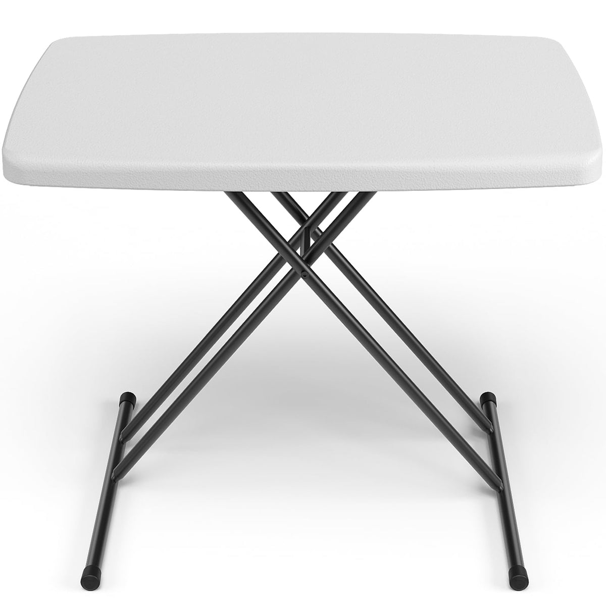 30in White Folding Table with Adjustable Height W459