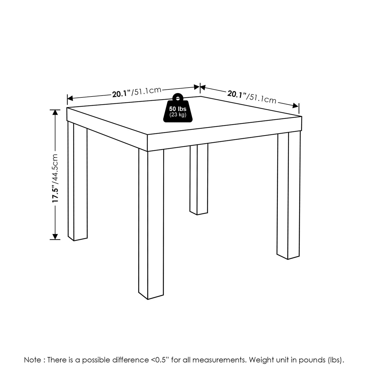 Square Modern End Table R62313