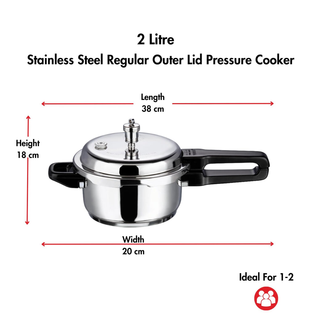Stainless Steel 2-Liter Pressure Cooker Q5389