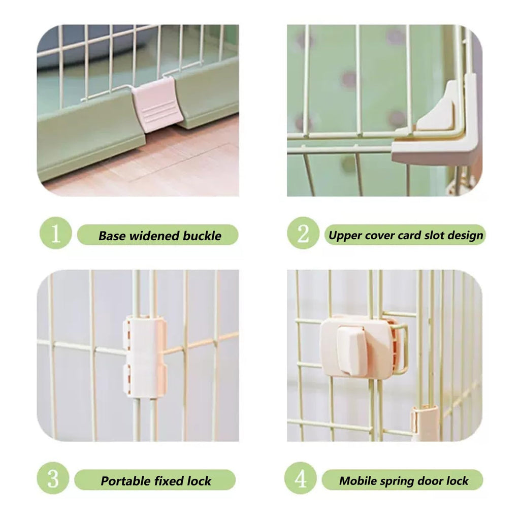 3/4-Tier Wire Cat Cage Playpen Kennel with Hammock and 3 Platforms L970
