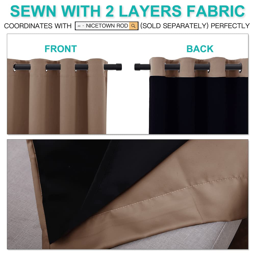 Cappuccino Blackout Curtains 52" x 84" 2 Panels E81380