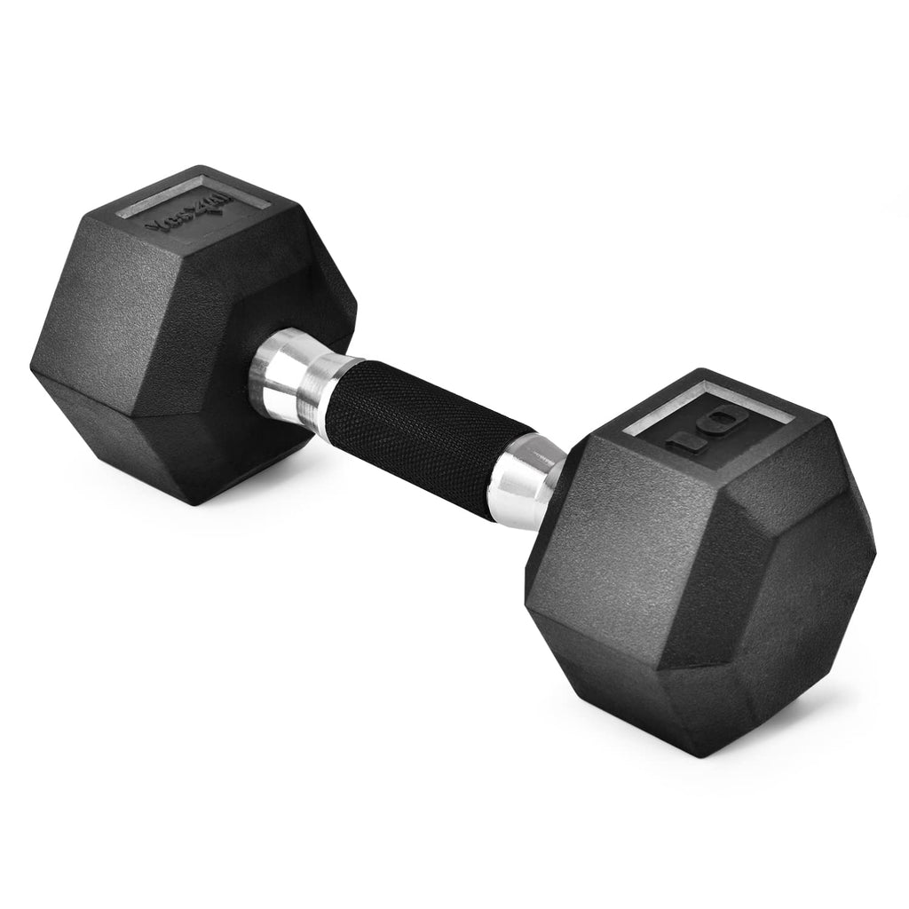 Rubber Grip Encased Hex Dumbbell Hand Weights Anti-Slip S122153