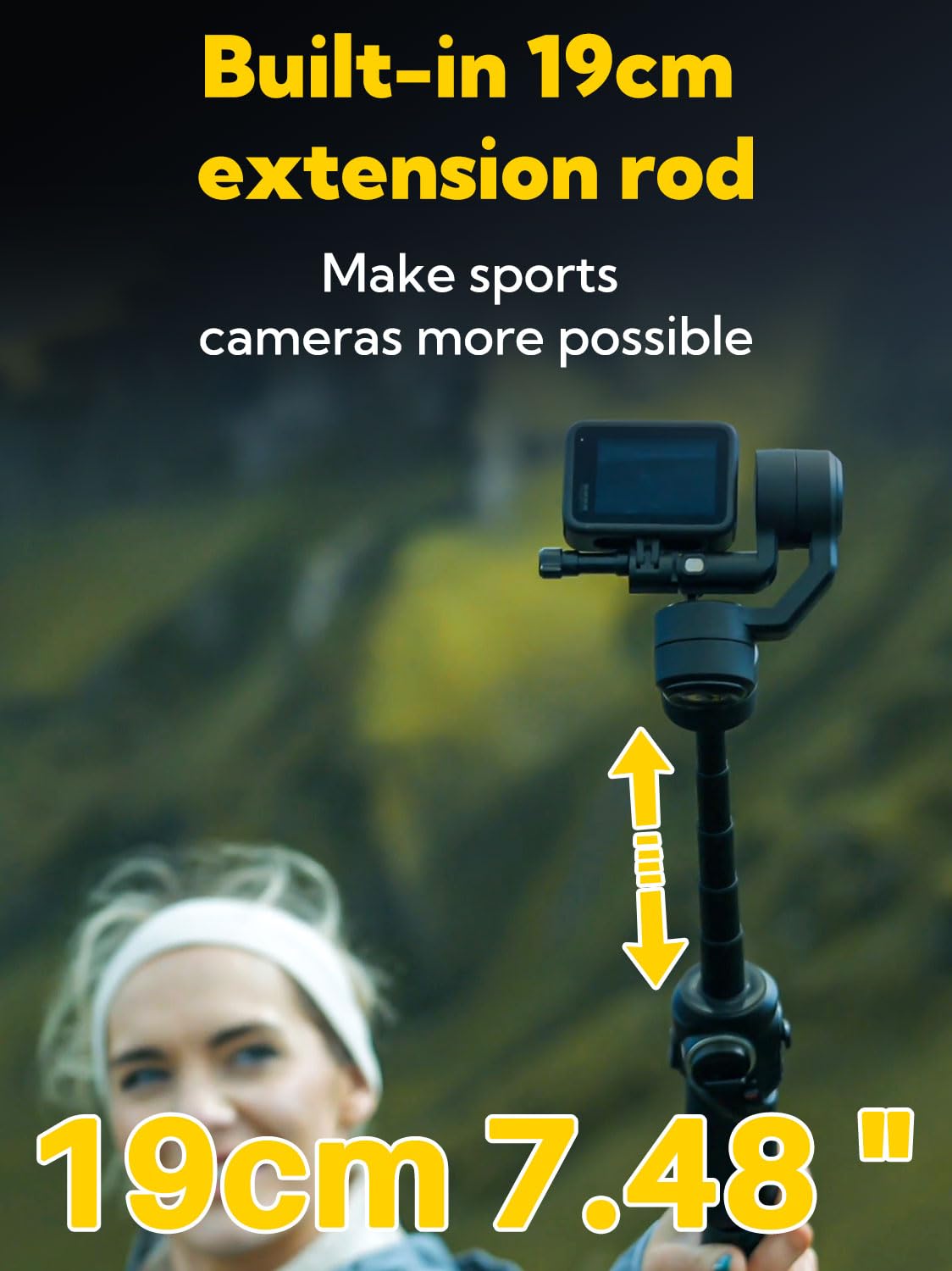3-axis Handheld Gimbal Stabilizer with Extension Rod T4327