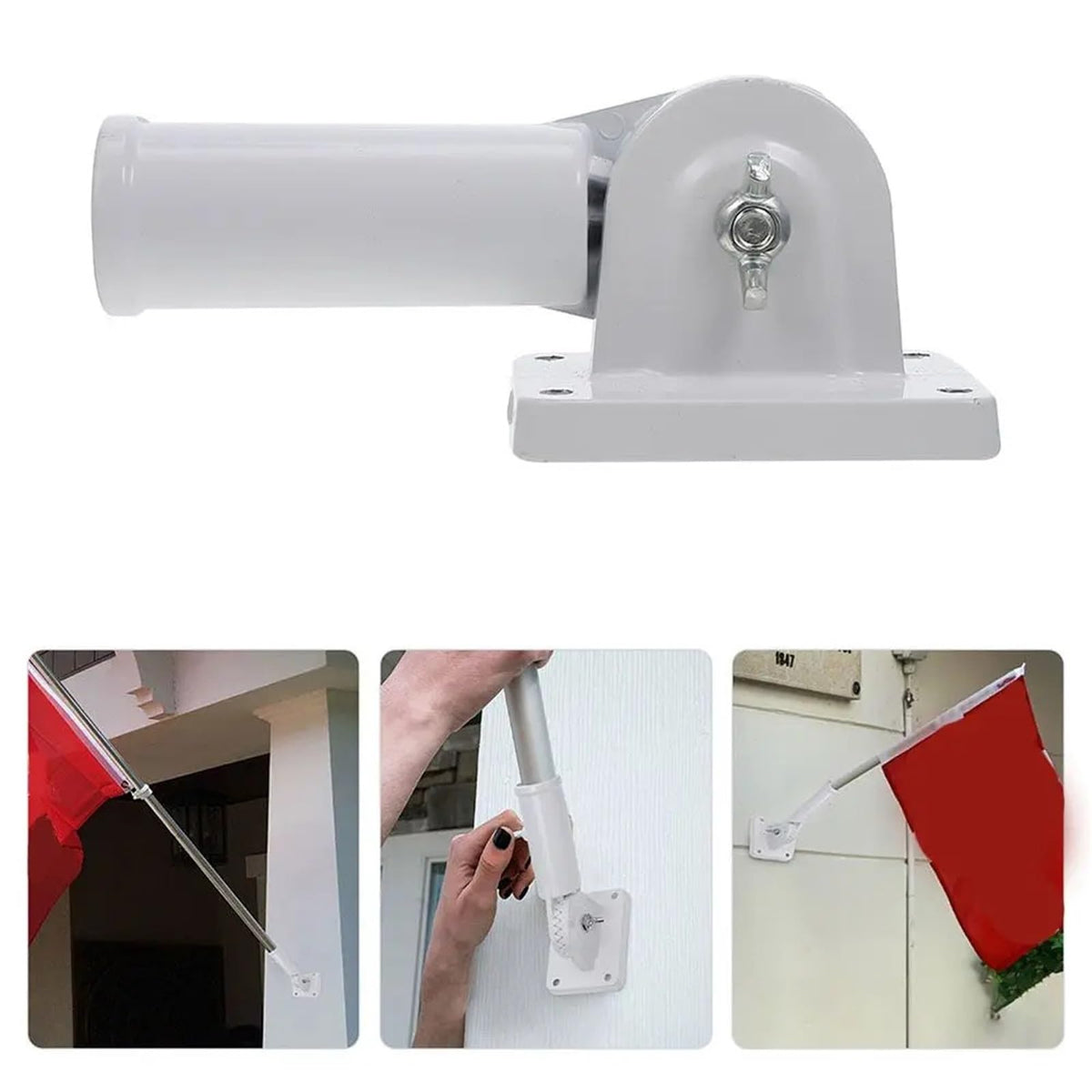 2 PCS Aluminum Adjustable Flag Pole I31818