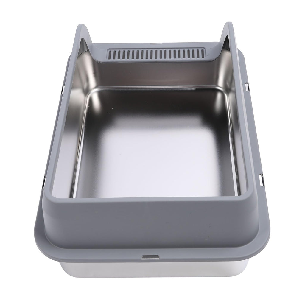 Stainless Steel Enclosed Cat Litter Box with Lid Y412635