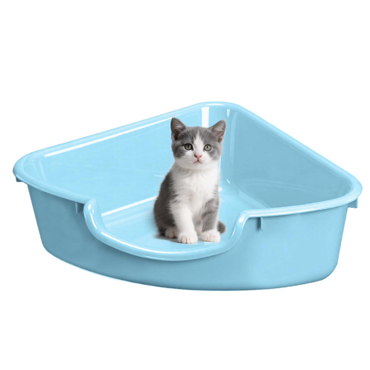 Corner Litter Box, Low Entry Kitten Litter Box K544176