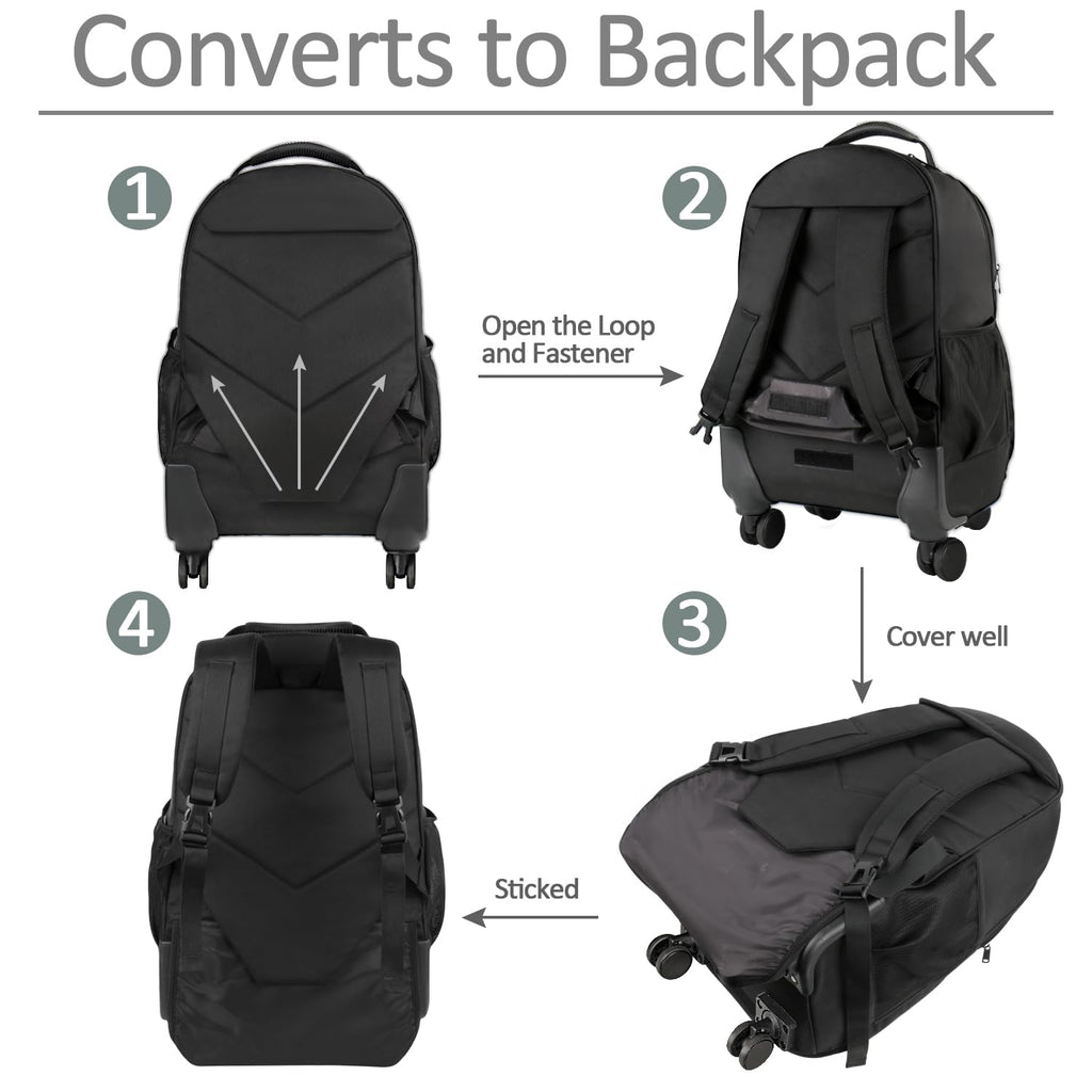 Rolling Backpack with 4 Wheels O16592