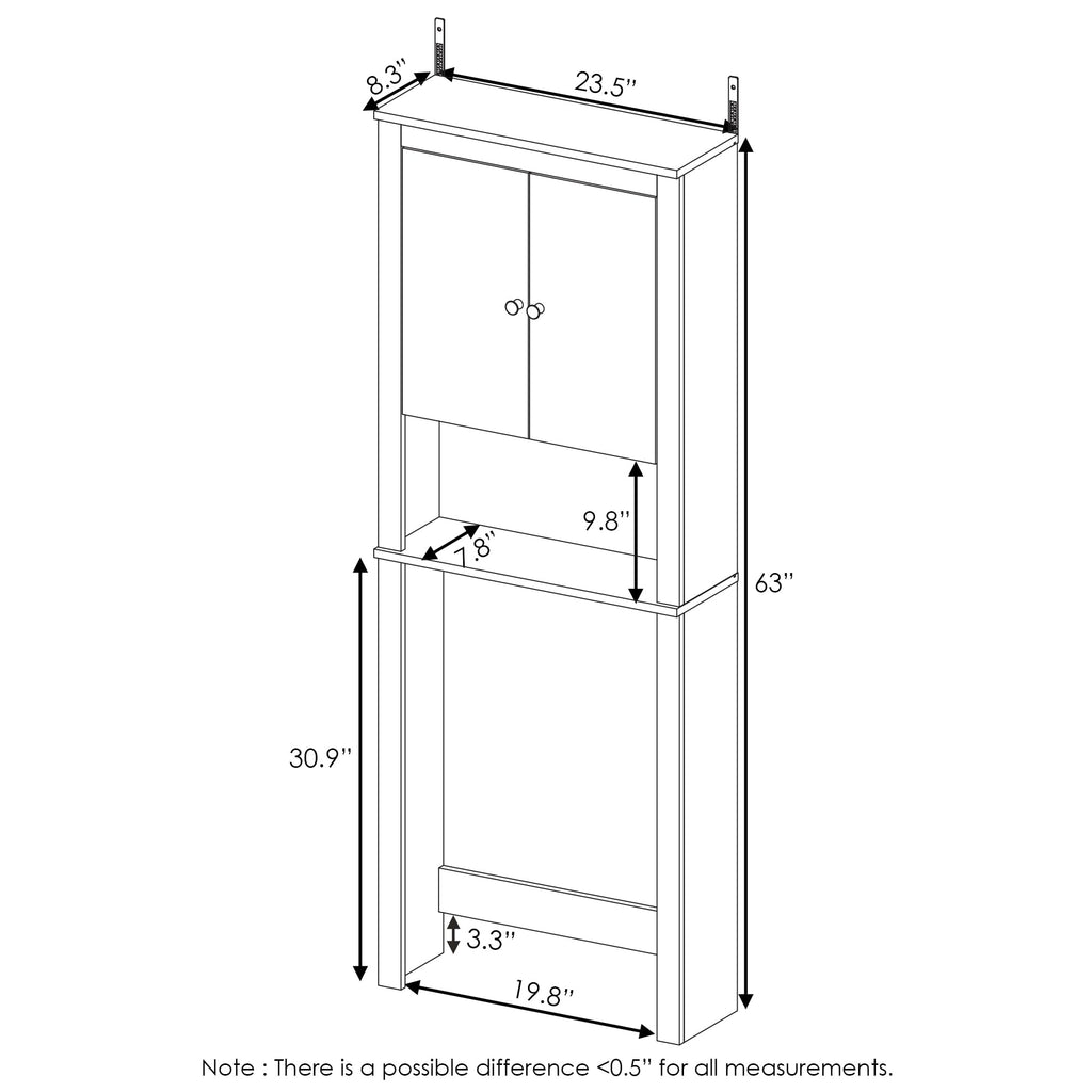 Black Over The Toilet Storage Cabinet K16609