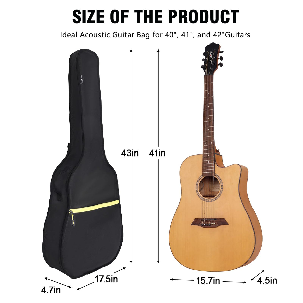 Acoustic Guitar Dust Cover Bag 600D Waterproof Foldable H874