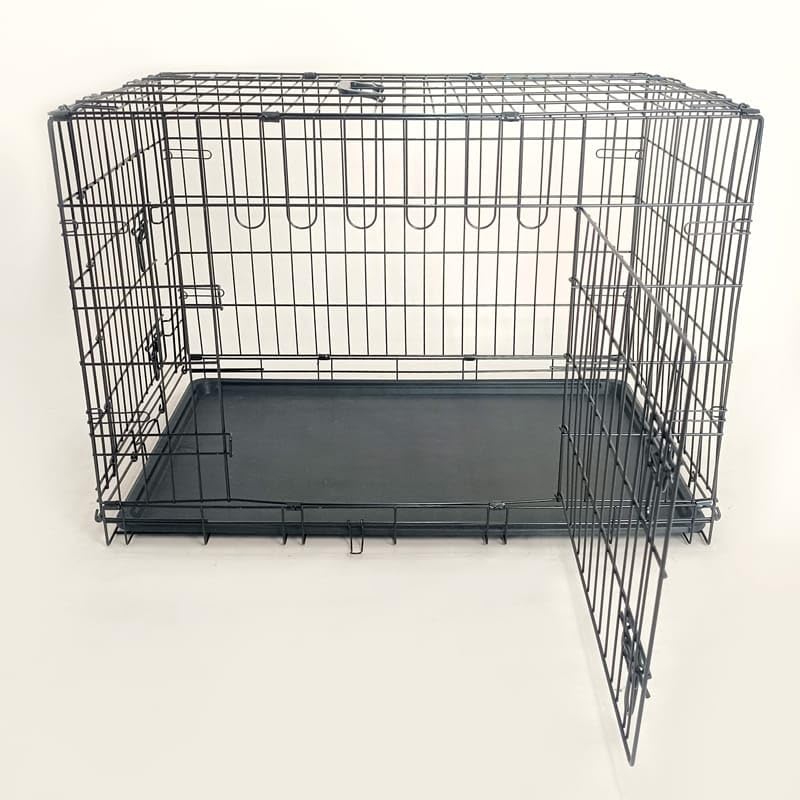 42-Inch Folding Metal Dog Crate with Divider and Tray A51967