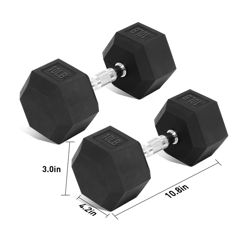 15 lb-550 lb Rubber Hex Dumbbell Set G7005