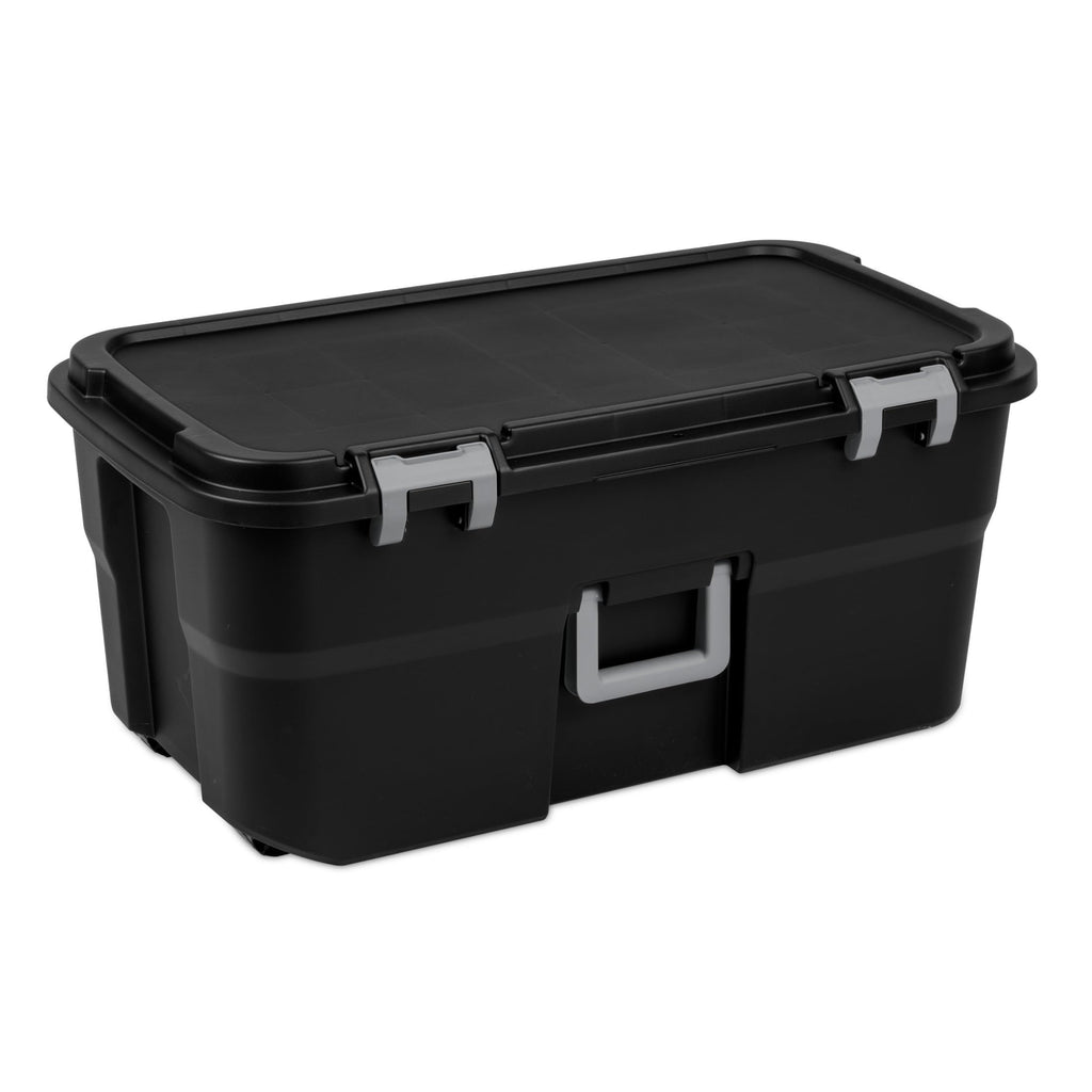 22 Gallon Lockable Heavy-Duty Plastic Storage Trunk D604045