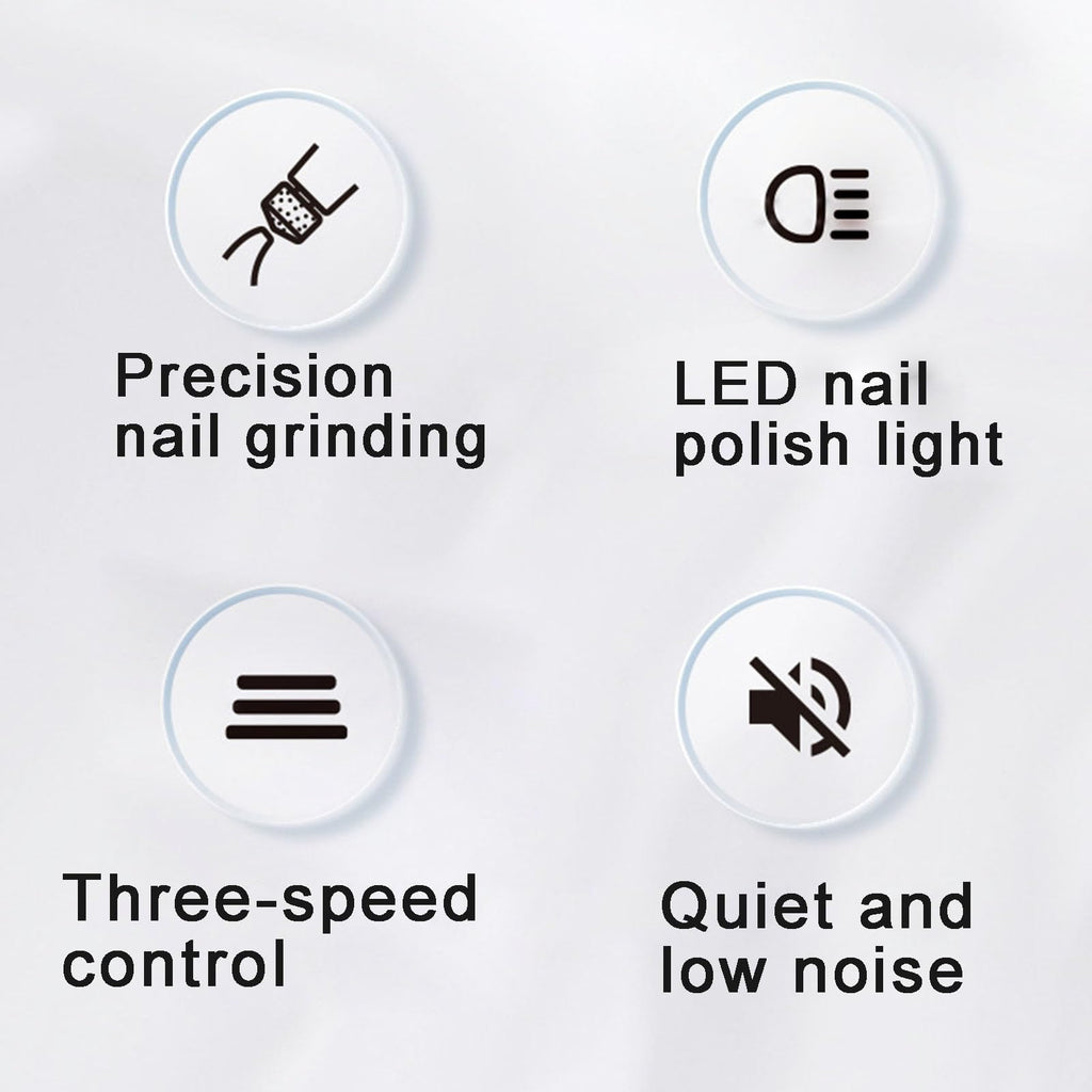 Electric Pet Nail Grinder, Low Noise, 3-Speed, Diamond Grinding Head H32912
