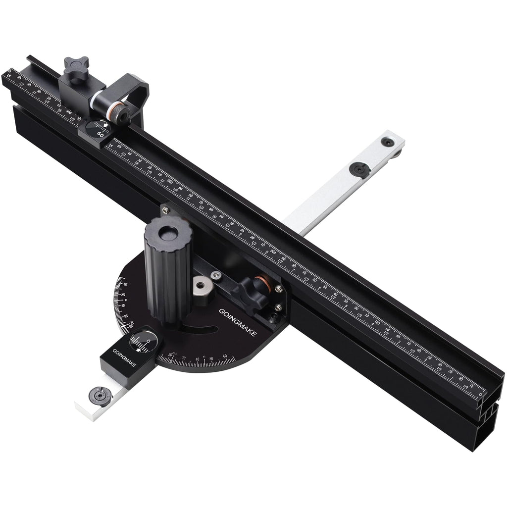 Portable Table Saw Miter Gauge with 18 Inch Fence and Flip Stop I250
