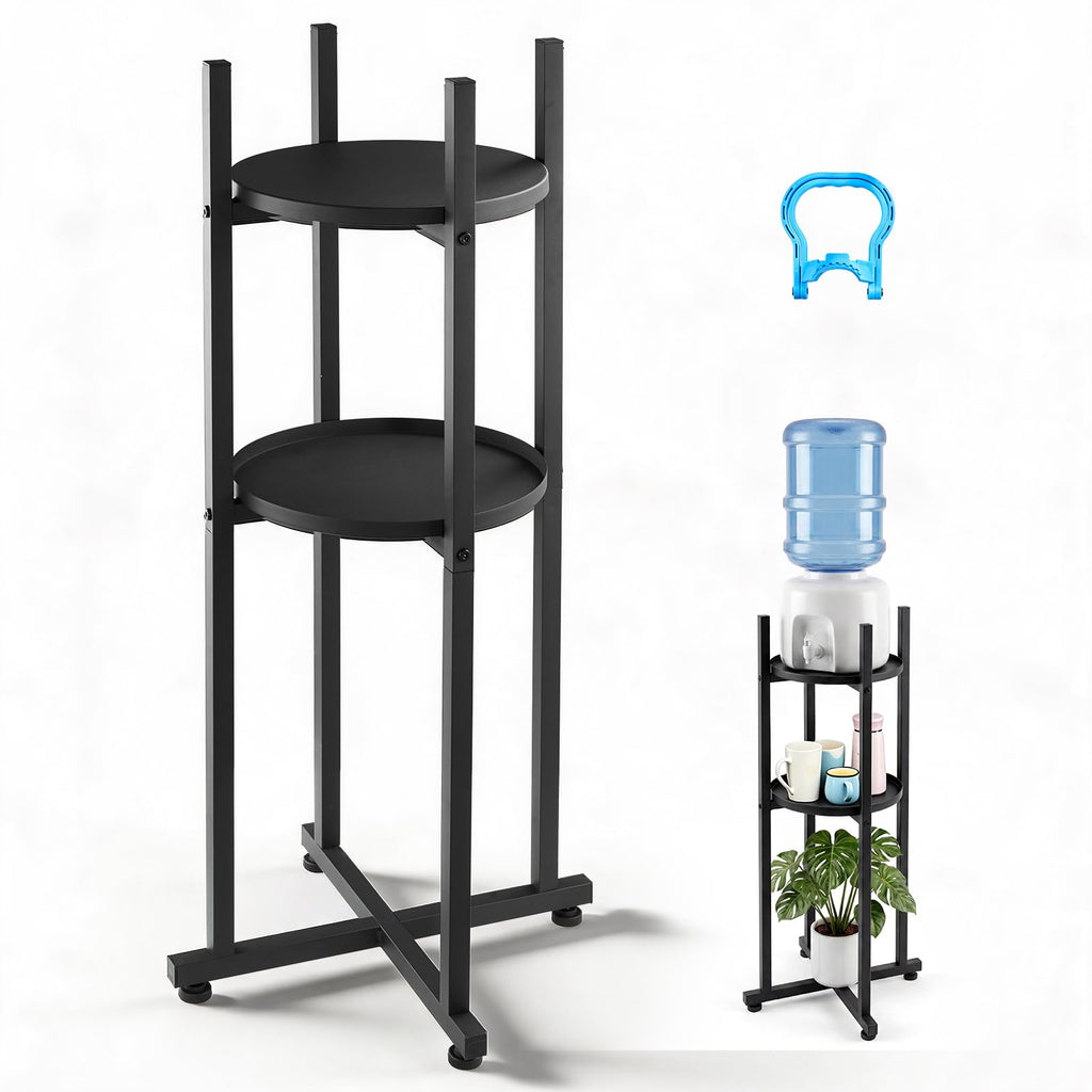 5 Gallon Heavy Duty Water Jug Stand with Storage Shelf H90142