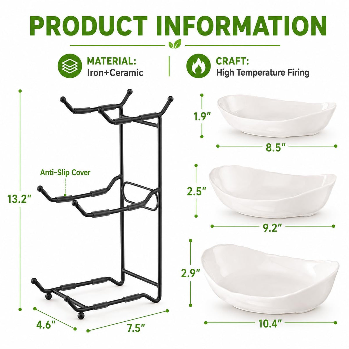 3 Tier Ceramic Fruit Bowl L773