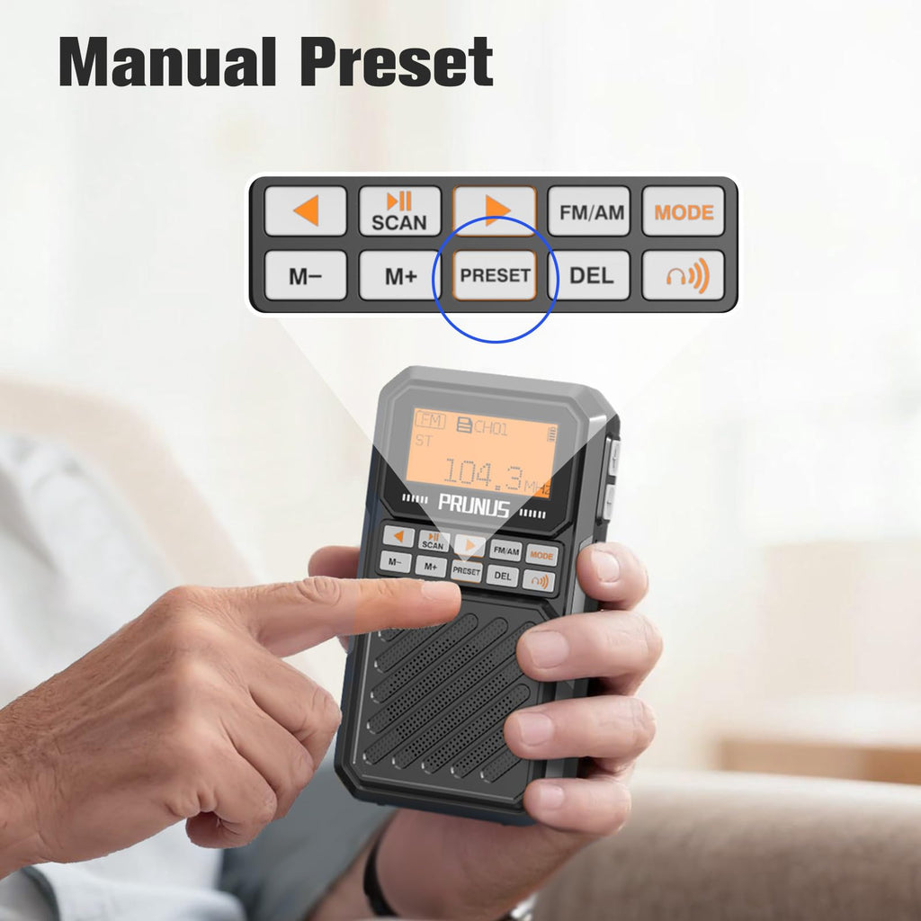 Portable AM FM Radio with Bluetooth E600557